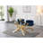 Chasta Glass Top Metal Base Dining Table-96833817-70657900