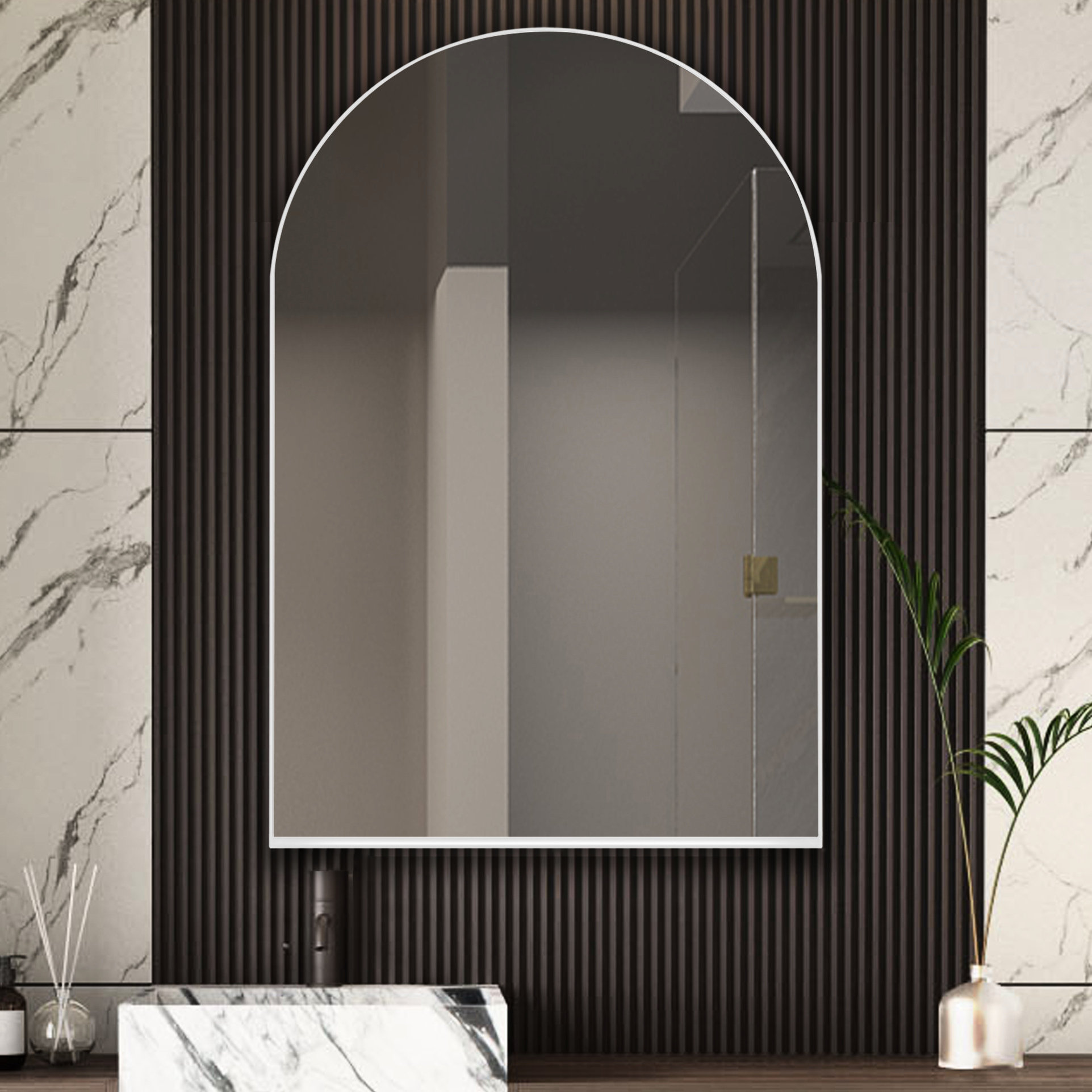 Red Barrel Studio 24X36 Inch Recessed Medicine Cabinet With Matte Gold ...