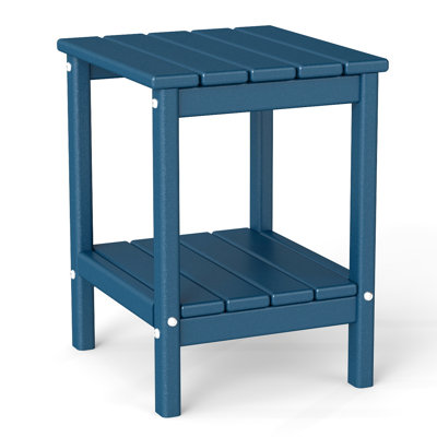 2-tier 14x13in HDPE Outdoor Adirondack Table