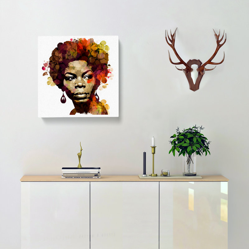 Nina Simone - Wrapped Canvas, 35cm H x 35cm W x 3cm D