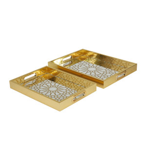 2 Piece Ottoman Tray Set