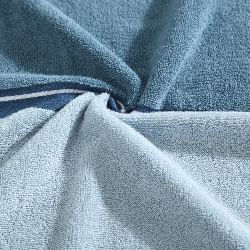 Nautica 6 Piece 100% Cotton Towel Set, Belle Castle Blue Striped