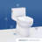 TOTO Redington 1G One-Piece Elongated 1.0 GPF WASHLET+ and Auto Flush Ready Universal Height Toilet with SS124 SoftClose Seat, Ebony - MS672124CUF#51-123826740-123826737