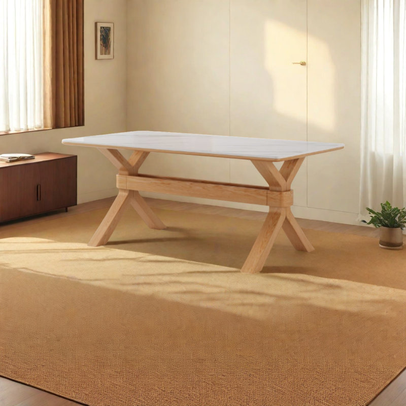 Une table de salle à manger avec espace de rangement, H 29,9 po x L 55,1 po x l 31,4 po