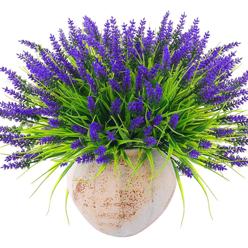 44 pièces de fleurs artificielles d'extérieur lavande