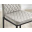 Kenesaw Luxury Breakfast Bar Stool in Quilted Design Velvet Black Leg - Modern Chic Kitchen-739694021