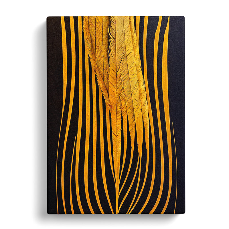Wondrous Feather - Wrapped Canvas Print, 50cm H x 35cm W x 3cm D