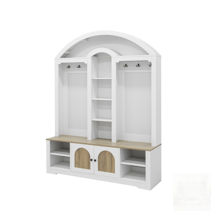 Armoire multifonctionnelle avec porte-chaussures, cintres et crochets, design moderne pour un rangement et une organisation efficaces