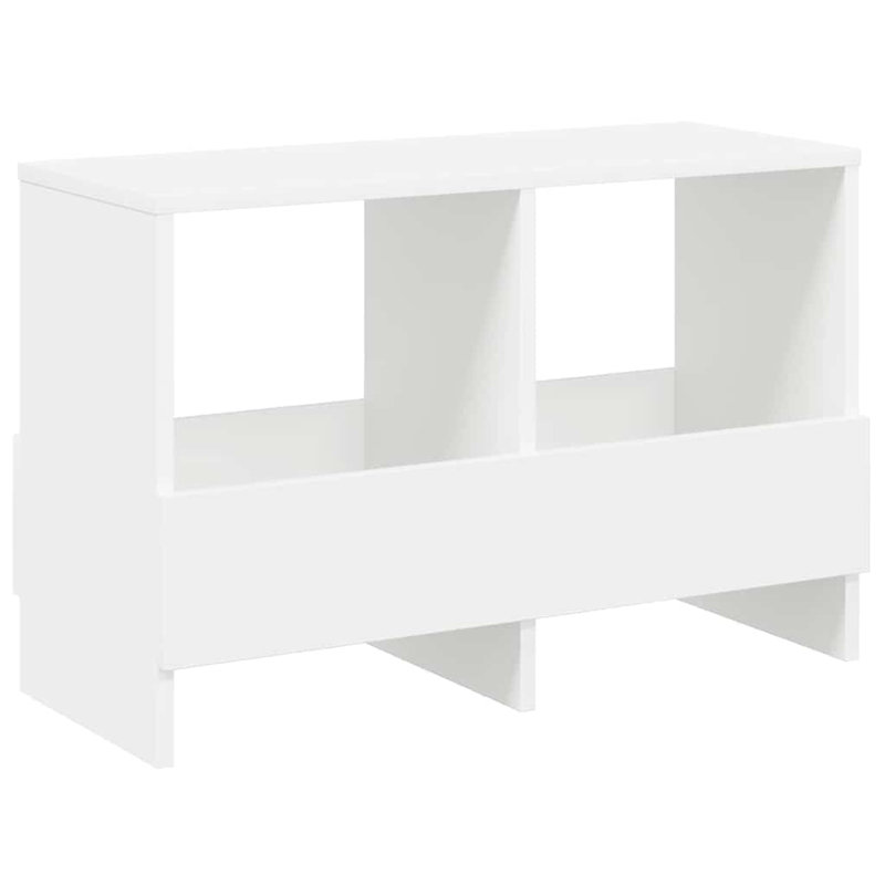 Wood Free Standing Magazine Rack, White