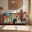 Art abstrait, armoire de rangement élégante