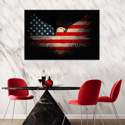 «US Flag American Eagle and Flag», reproduction sur toile