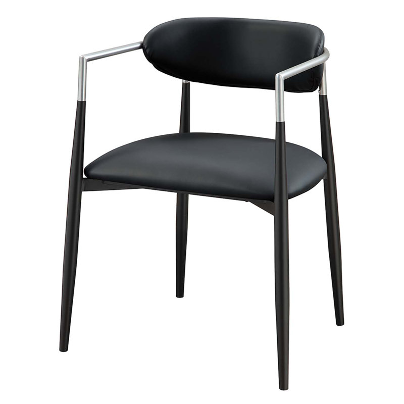 Fauteuil Gavan 2 pièces, similicuir noir
