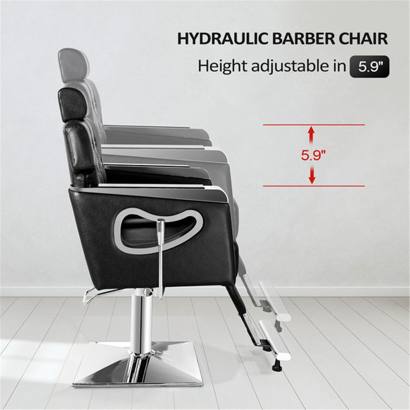 Fauteuil de coiffure avec appui-tête et dossier en acrylique