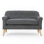Tissu gris, assemblage, 100% - l 50,9 po x P 30,37 po, H 31,08 po avec finition des pieds brun