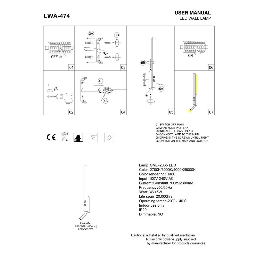 UltraBeam 5 Watt LED Bedside Light With Adjustable Reading Light