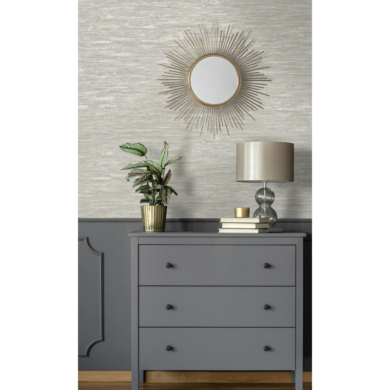 Rouleau de papier peint texturé L 33 pi x l 21 po, Gris