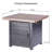 Lyailya 24.8" H x 28" W Iron Propane Outdoor Fire Pit Table with Lid-284933227