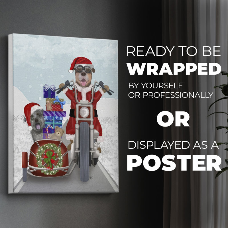 Christmas Chopper de Noël - impression sur toile seulement - non encadrée