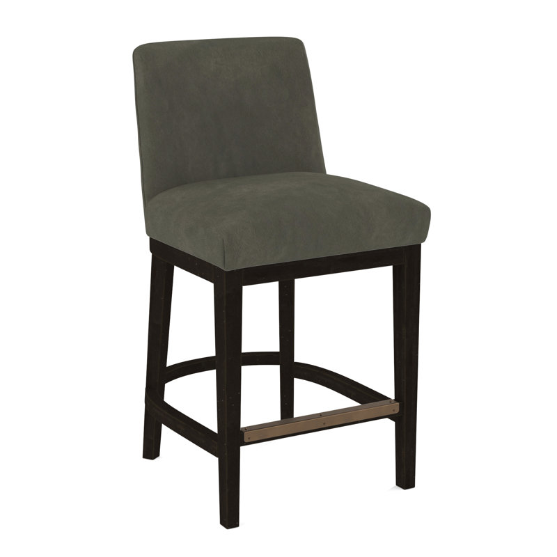Upholstered Stool, Applause Archway Gray, Black