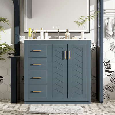 Meuble-lavabo 36 po avec lavabo en céramique