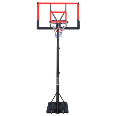 Panier de basketball de 5,73 à 10 pi de hauteur réglable pour but de basketball intérieur et extérieur 44 po avec roues 