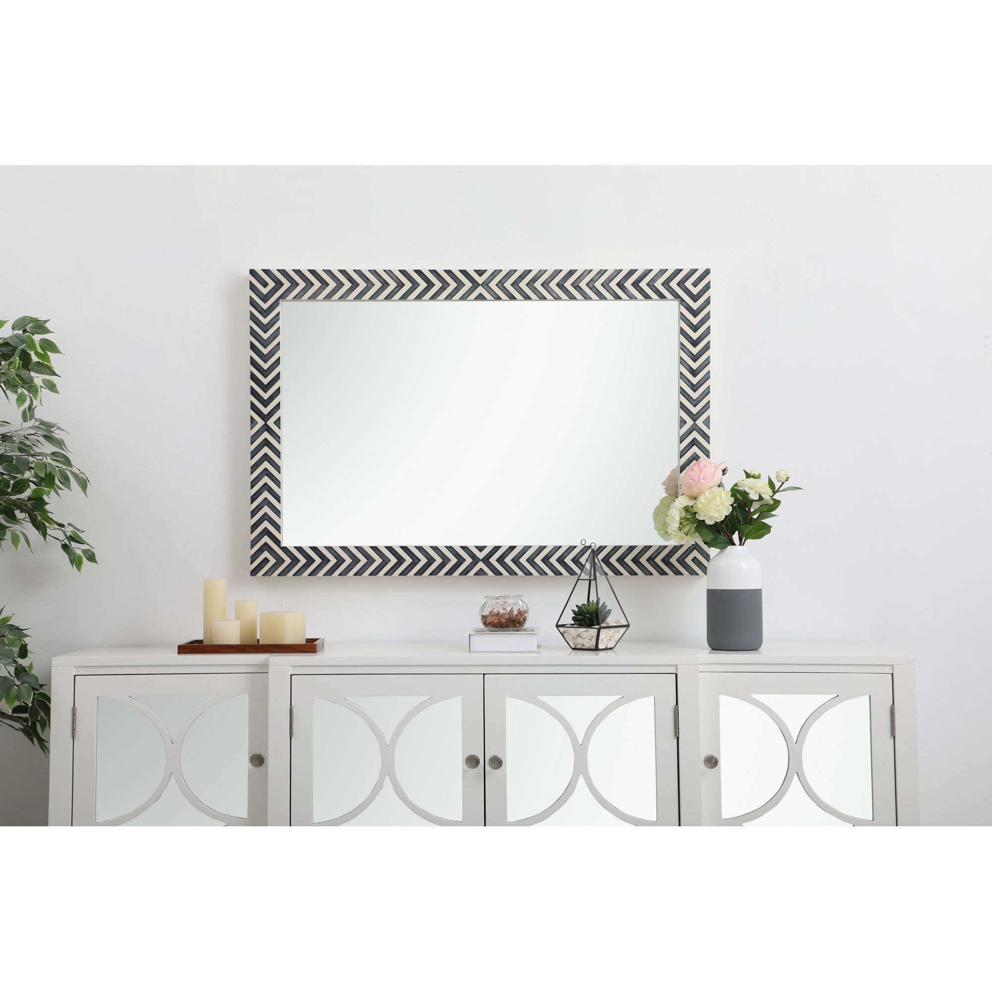 Iver Wood Flat Mirror, 42"H x 28"W x 2"D