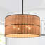 Lustre tambour en rotin 4 lumières Caong