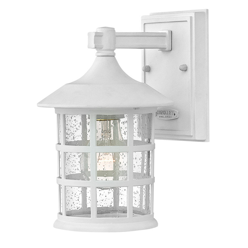 Freeport Textured White 1 - Bulb Outdoor Wall Lantern, 9.25" H x 6" W x 7" D, MED, White