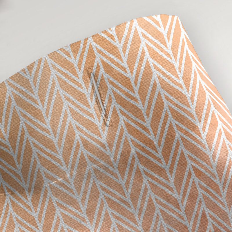Rideau de douche Herringbone, Rose / Jaune