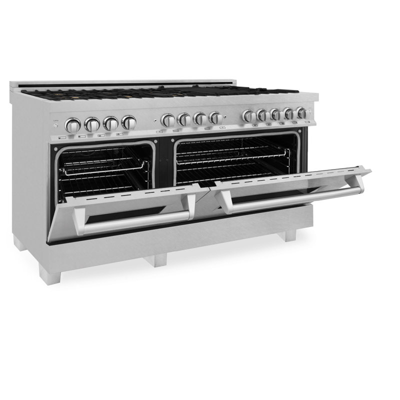 ZLINE 60" Legacy Dual Fuel Range, Brass Burners