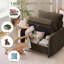Fauteuil d'appoint surdimensionné en chenille avec rangement dissimulé, fauteuil canapé une place moderne pour salon-131255141-131255143