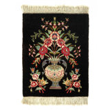 Fine hand Knotted Persain silk & wool Tabriz 1'5"X 1.11"