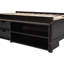 Cadre de lit double pleine grandeur, cadre de lit en bois massif avec lit gigogne, boîte de rangement sous le lit avec 2 tiroirs, tablettes et table de chevet-1849181872