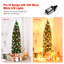 Sapin de Noël artificiel 7,5 'avec 350 lumières claires/blanches pré-éclairé-945341057