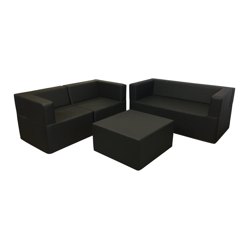 Ammaara 3 Seater Faux Leather Sofa