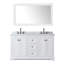 Ensemble de meuble-lavabo double 60 "avec miroir Avery-97812924-97812922