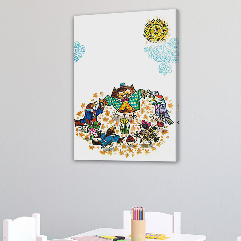 « forest friends », reproduction d’art sur toile tendue