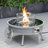 Walbrooke Round Propane Smokeless Fire Pit Table with Hidden Fuel Tank-88692505