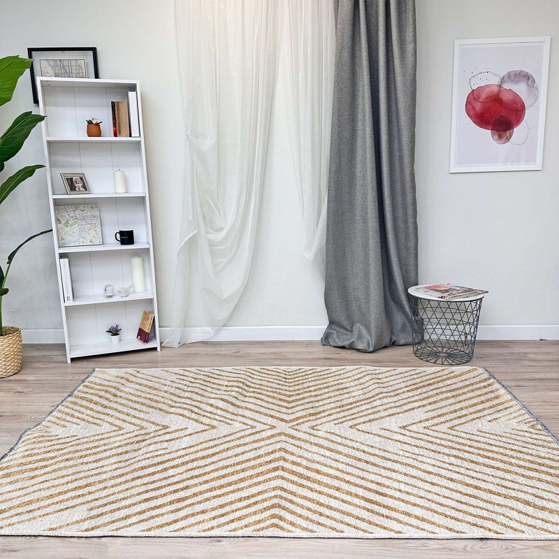 Tapis géométriques lavables Alfa Rich Roemer, Rectangulaire 2 pi 6 po x 4 pi 9 po