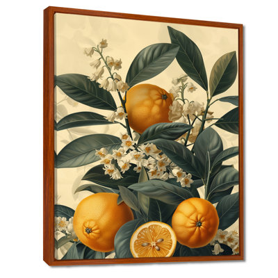 Vintage Orange Tree Bliss I - Fruits Wall Art Living Room