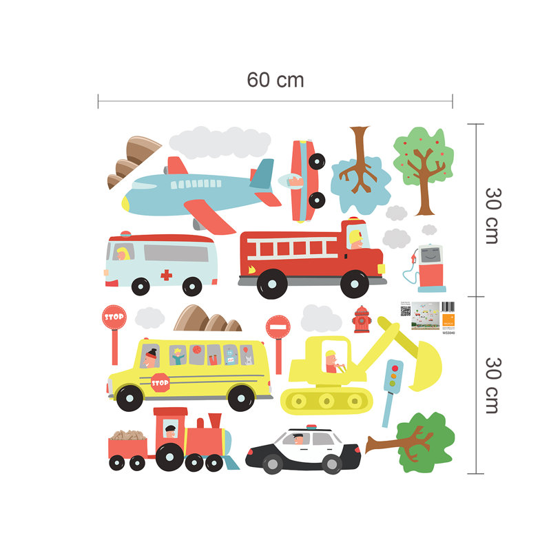 Adela Happy Cars Kids Wall Sticker