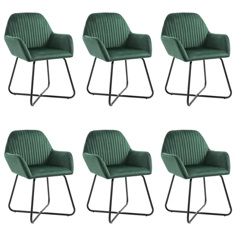 Dining Chairs Upholstered Chair with Metal Legs for Living Room, 6, Green 1