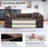 80.7" King-Size Futon Bed Corduroy Convertible Sleeper Sofa Floor Futon Couch With 2 Pillows - No Assembly Required-1191607237-1194771798