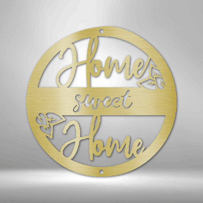 Panneau décoratif en métal découpé au laser pour la maison et le bureau Home Sweet Home
