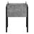 22.71 Inches High Grey Side Table With Black Metal Legs And Tray Top Modern Accent Laminate Leg Support