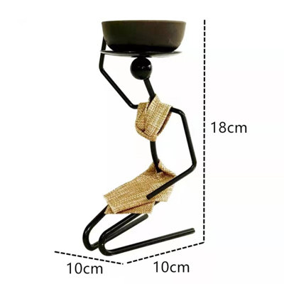 18 cm H Iron Tabletop Tealight