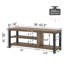 Banc de hall d'entrée 43 "avec rangement pour chaussures Hulstein, chêne-129519536-129519535