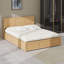 Lit plateforme en bois avec tête de lit moderne, lattes en bois, rangement en dessous et 2 tiroirs-436171605