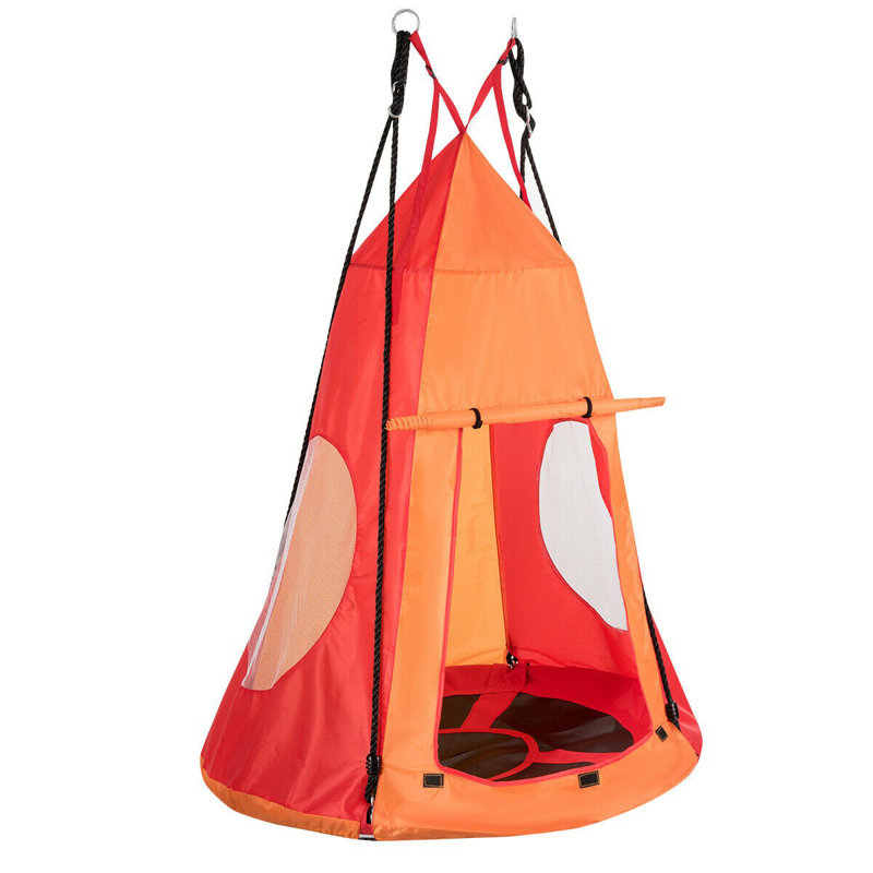 Chaise hamac suspendue pour enfant 2 en 1 Bernt, Orangé
