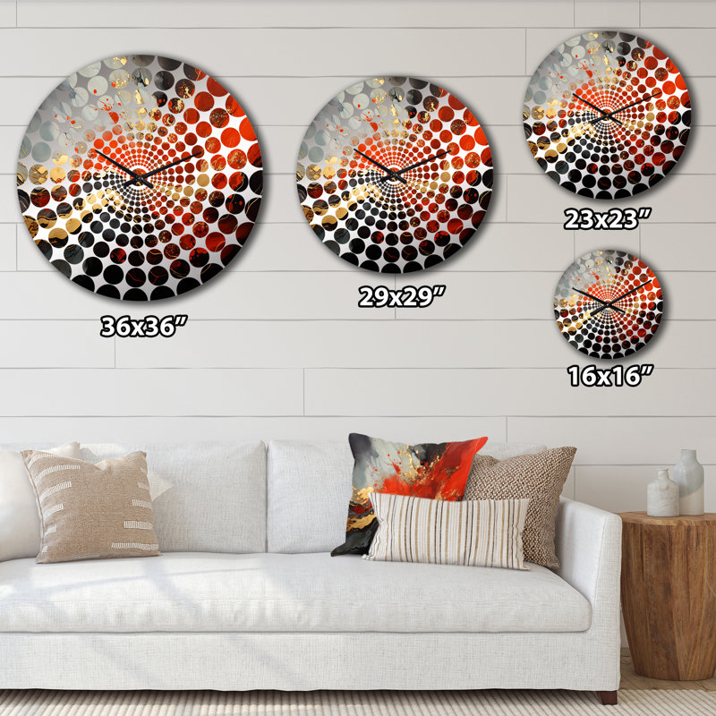 Raionna - Horloge murale peinture abstraite, Petit
